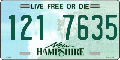 NH license plate 1217635