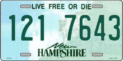 NH license plate 1217643