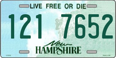 NH license plate 1217652