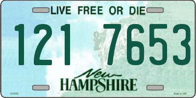 NH license plate 1217653