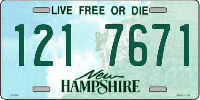 NH license plate 1217671