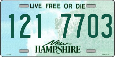 NH license plate 1217703