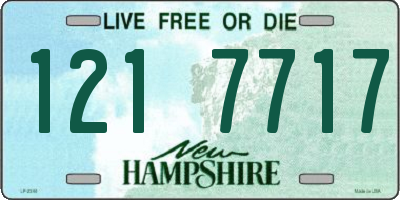 NH license plate 1217717