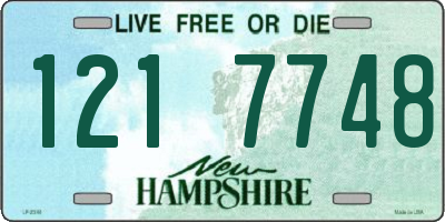 NH license plate 1217748