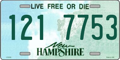 NH license plate 1217753