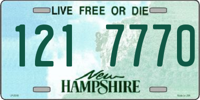 NH license plate 1217770