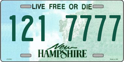 NH license plate 1217777