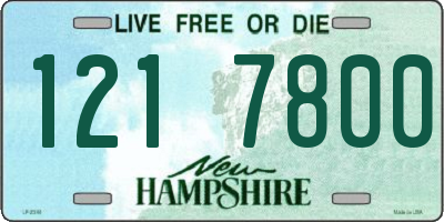 NH license plate 1217800