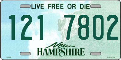 NH license plate 1217802