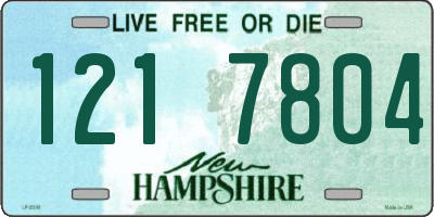 NH license plate 1217804