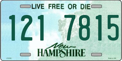 NH license plate 1217815