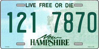 NH license plate 1217870
