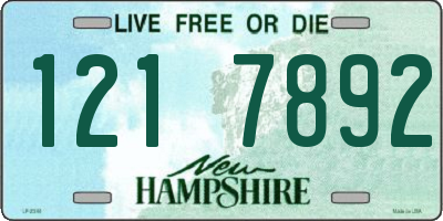 NH license plate 1217892