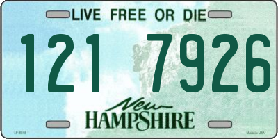 NH license plate 1217926