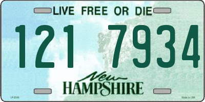 NH license plate 1217934