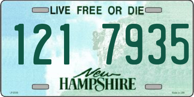 NH license plate 1217935