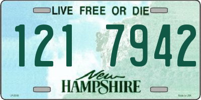 NH license plate 1217942