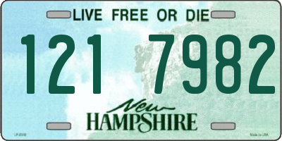 NH license plate 1217982