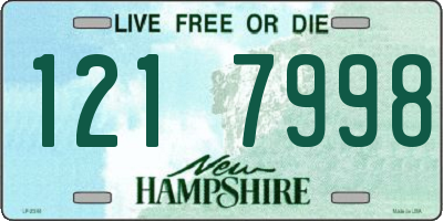 NH license plate 1217998