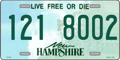 NH license plate 1218002