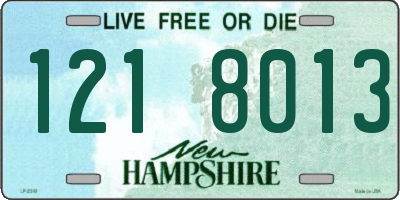 NH license plate 1218013