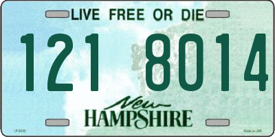 NH license plate 1218014