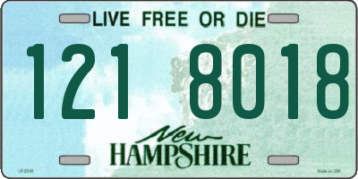 NH license plate 1218018