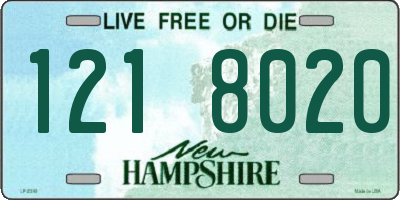 NH license plate 1218020