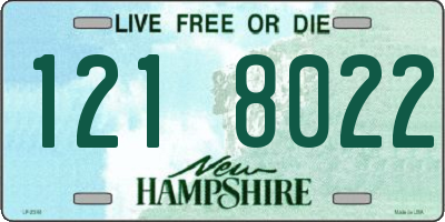 NH license plate 1218022