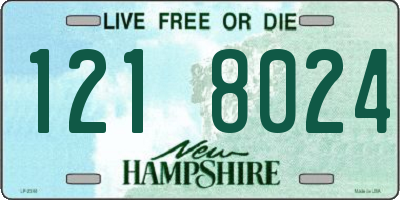NH license plate 1218024