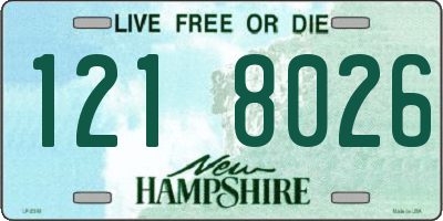 NH license plate 1218026
