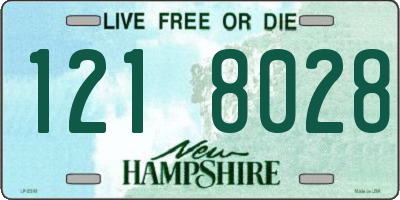 NH license plate 1218028