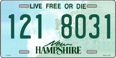 NH license plate 1218031