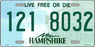 NH license plate 1218032