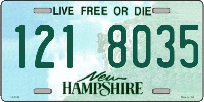 NH license plate 1218035