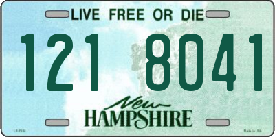 NH license plate 1218041