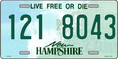 NH license plate 1218043