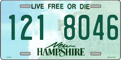 NH license plate 1218046