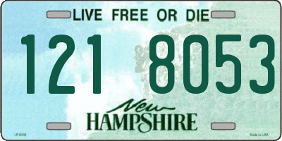 NH license plate 1218053