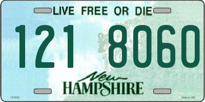 NH license plate 1218060