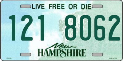 NH license plate 1218062