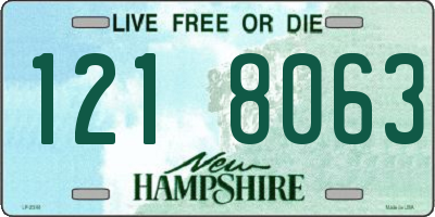 NH license plate 1218063