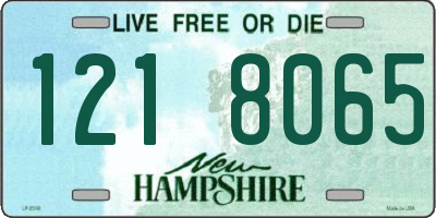NH license plate 1218065