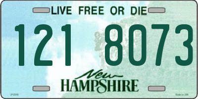NH license plate 1218073