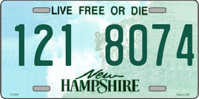 NH license plate 1218074