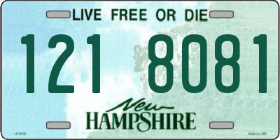 NH license plate 1218081