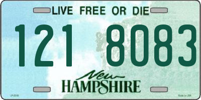 NH license plate 1218083
