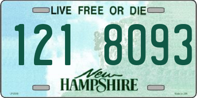 NH license plate 1218093