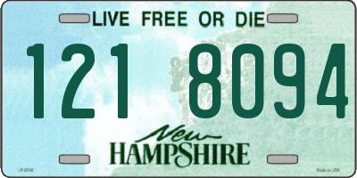 NH license plate 1218094