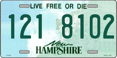 NH license plate 1218102